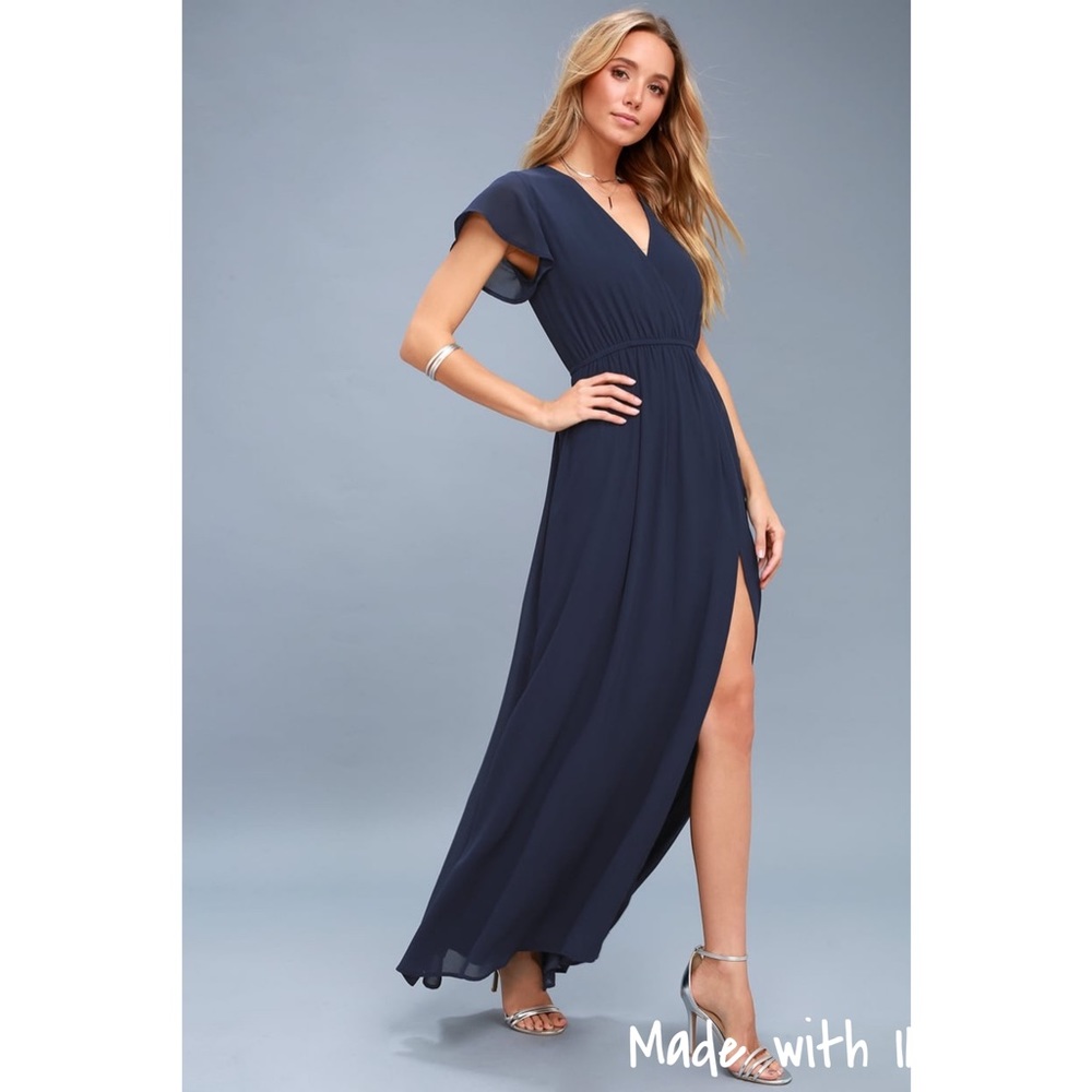 Lulu’s Navy Blue Maxi Dress